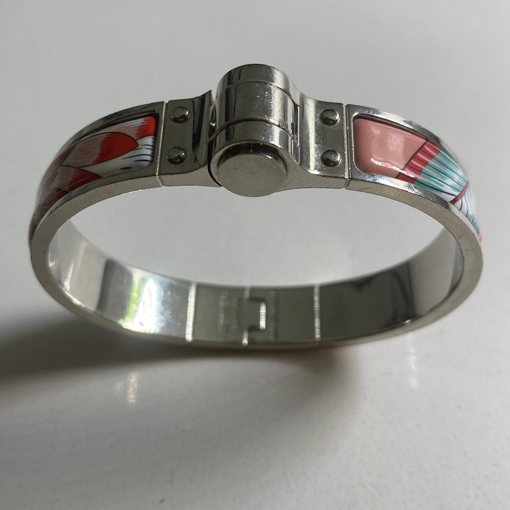 hermes patterned enamel bracelet size medium